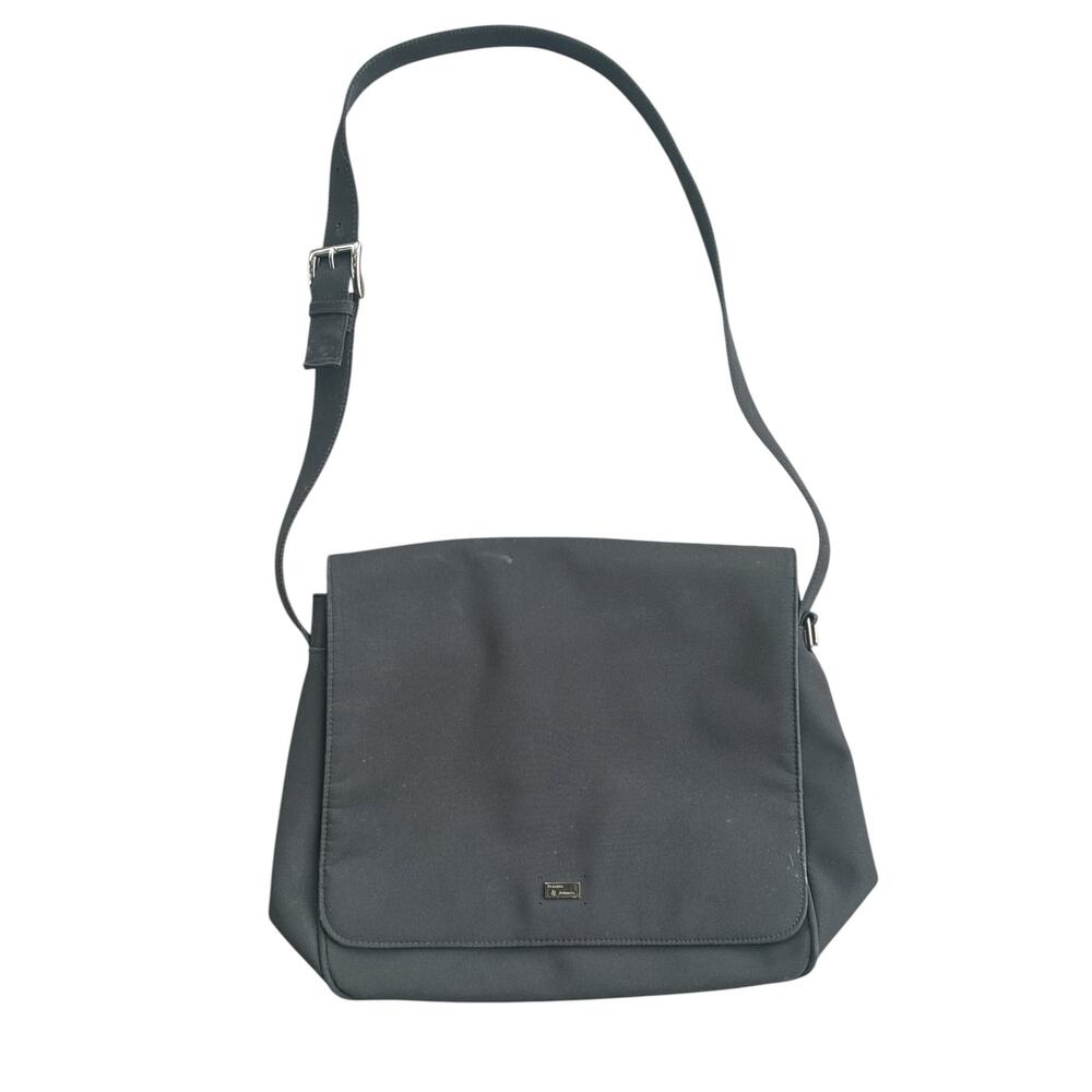 Frankie &‎ Johnnie Vintage Black Nylon Messenger
Crossbody Organizer Bag